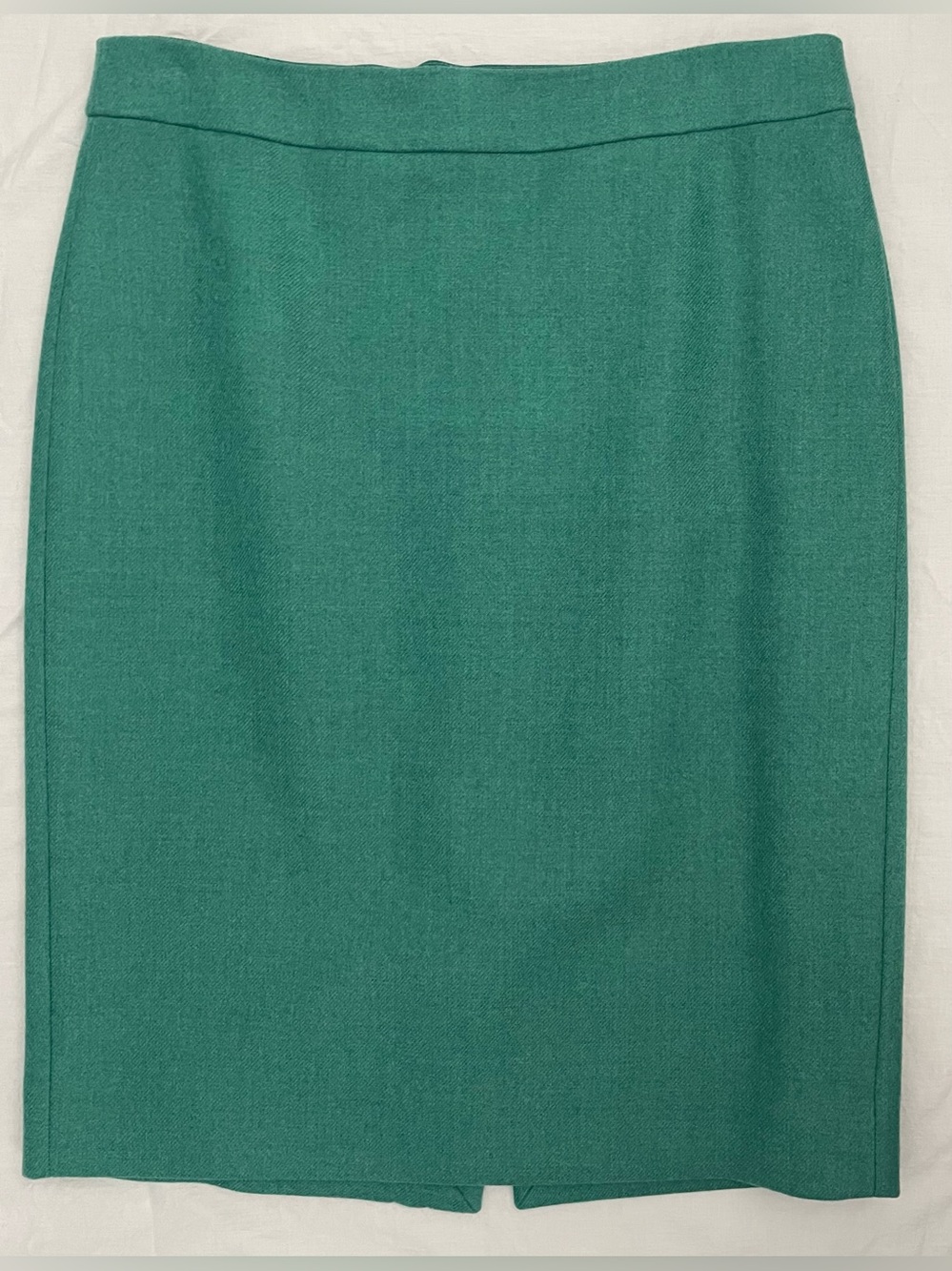 J. Crew No. 2 Pencil Skirt Wool Jade Green